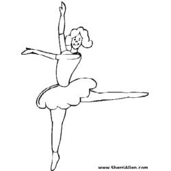 Disegno da colorare: Ballerino / Ballerino (Mestieri e Professioni) #92139 - Pagine da Colorare Stampabili Gratuite