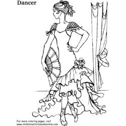 Disegno da colorare: Ballerino / Ballerino (Mestieri e Professioni) #92149 - Pagine da Colorare Stampabili Gratuite
