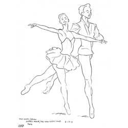 Disegno da colorare: Ballerino / Ballerino (Mestieri e Professioni) #92150 - Pagine da Colorare Stampabili Gratuite