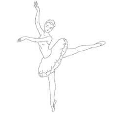 Disegno da colorare: Ballerino / Ballerino (Mestieri e Professioni) #92205 - Pagine da Colorare Stampabili Gratuite