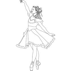 Disegno da colorare: Ballerino / Ballerino (Mestieri e Professioni) #92216 - Pagine da Colorare Stampabili Gratuite