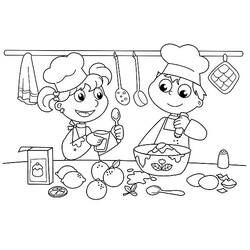 Disegno da colorare: Cuoco / Cuoco (Mestieri e Professioni) #92082 - Pagine da Colorare Stampabili Gratuite