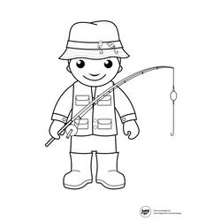 Disegno da colorare: Pescatore (Mestieri e Professioni) #103953 - Pagine da Colorare Stampabili Gratuite