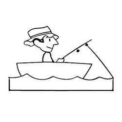 Disegno da colorare: Pescatore (Mestieri e Professioni) #103959 - Pagine da Colorare Stampabili Gratuite