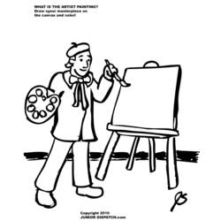 Disegno da colorare: Pittore (Mestieri e Professioni) #104382 - Pagine da Colorare Stampabili Gratuite