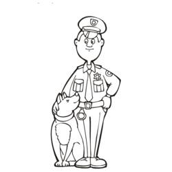 Disegno da colorare: Poliziotto (Mestieri e Professioni) #105371 - Pagine da Colorare Stampabili Gratuite