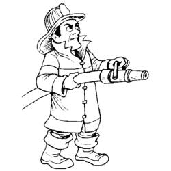 Disegno da colorare: Pompiere (Mestieri e Professioni) #105517 - Pagine da Colorare Stampabili Gratuite