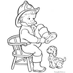 Disegno da colorare: Pompiere (Mestieri e Professioni) #105547 - Pagine da Colorare Stampabili Gratuite