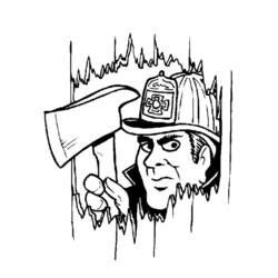 Disegno da colorare: Pompiere (Mestieri e Professioni) #105551 - Pagine da Colorare Stampabili Gratuite