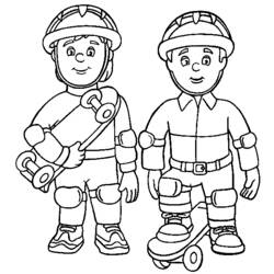 Disegno da colorare: Pompiere (Mestieri e Professioni) #105608 - Pagine da Colorare Stampabili Gratuite