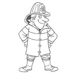 Disegno da colorare: Pompiere (Mestieri e Professioni) #105610 - Pagine da Colorare Stampabili Gratuite