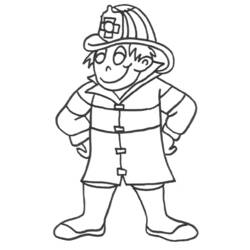 Disegno da colorare: Pompiere (Mestieri e Professioni) #105611 - Pagine da Colorare Stampabili Gratuite