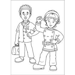 Disegno da colorare: Pompiere (Mestieri e Professioni) #105621 - Pagine da Colorare Stampabili Gratuite