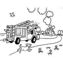 Disegno da colorare: Pompiere (Mestieri e Professioni) #105689 - Pagine da Colorare Stampabili Gratuite