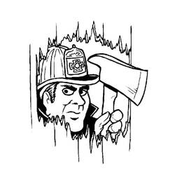 Disegno da colorare: Pompiere (Mestieri e Professioni) #105726 - Pagine da Colorare Stampabili Gratuite