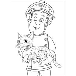 Disegno da colorare: Pompiere (Mestieri e Professioni) #105729 - Pagine da Colorare Stampabili Gratuite