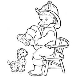 Disegno da colorare: Pompiere (Mestieri e Professioni) #105751 - Pagine da Colorare Stampabili Gratuite