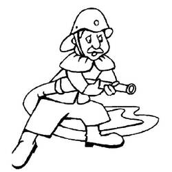 Disegno da colorare: Pompiere (Mestieri e Professioni) #105765 - Pagine da Colorare Stampabili Gratuite