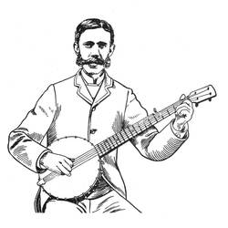Disegni da colorare: Banjo - Pagine da Colorare Stampabili Gratuite