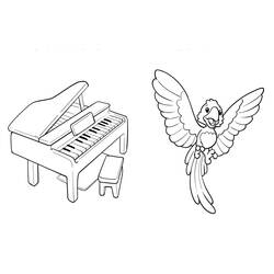Disegni da colorare: Pianoforte - Pagine da Colorare Stampabili Gratuite