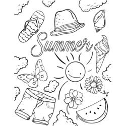 Disegni da colorare: Estate - Pagine da Colorare Stampabili Gratuite