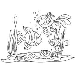 Disegni da colorare: Fondale Marino - Pagine da Colorare Stampabili Gratuite