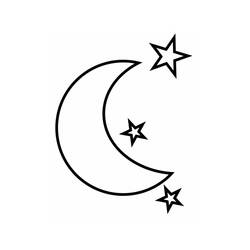 Disegni da colorare: Luna - Pagine da Colorare Stampabili Gratuite