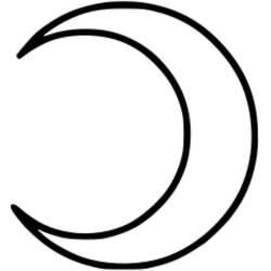 Disegni da colorare: Luna Crescente - Pagine da Colorare Stampabili Gratuite