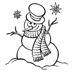 Disegni da colorare: Pupazzo di Neve - Pagine da Colorare Stampabili Gratuite