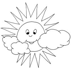 Disegno da colorare: Sole e Nuvola (Natura e Stagioni) #156172 - Pagine da Colorare Stampabili Gratuite