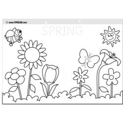 Disegni da colorare: Stagione Primaverile - Pagine da Colorare Stampabili Gratuite