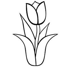 Disegni da colorare: Tulipano - Pagine da Colorare Stampabili Gratuite