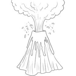 Disegno da colorare: Vulcano (Natura e Stagioni) #166566 - Pagine da Colorare Stampabili Gratuite