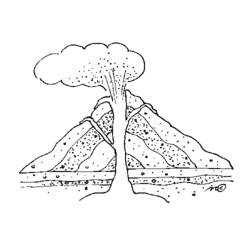 Disegno da colorare: Vulcano (Natura e Stagioni) #166571 - Pagine da Colorare Stampabili Gratuite