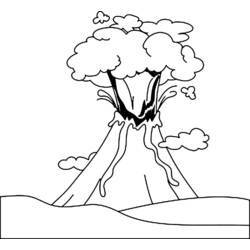Disegno da colorare: Vulcano (Natura e Stagioni) #166575 - Pagine da Colorare Stampabili Gratuite