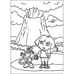 Disegno da colorare: Vulcano (Natura e Stagioni) #166585 - Pagine da Colorare Stampabili Gratuite