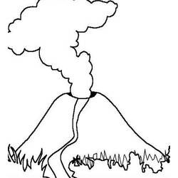 Disegni da colorare: Vulcano - Pagine da Colorare Stampabili Gratuite