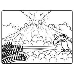 Disegno da colorare: Vulcano (Natura e Stagioni) #166609 - Pagine da Colorare Stampabili Gratuite