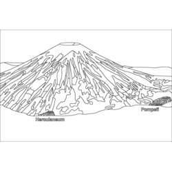 Disegno da colorare: Vulcano (Natura e Stagioni) #166628 - Pagine da Colorare Stampabili Gratuite