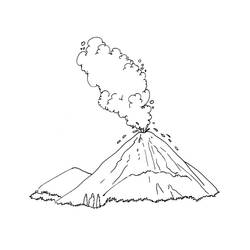 Disegno da colorare: Vulcano (Natura e Stagioni) #166649 - Pagine da Colorare Stampabili Gratuite