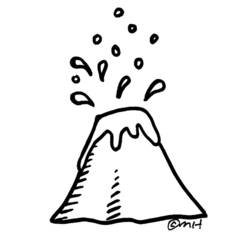 Disegno da colorare: Vulcano (Natura e Stagioni) #166691 - Pagine da Colorare Stampabili Gratuite