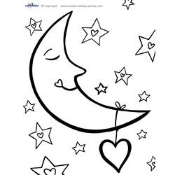 Disegno da colorare: Luna (Natura) #155598 - Pagine da Colorare Stampabili Gratuite