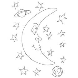 Disegno da colorare: Luna (Natura) #155728 - Pagine da Colorare Stampabili Gratuite