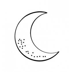 Disegno da colorare: Luna crescente (Natura) #162646 - Pagine da Colorare Stampabili Gratuite