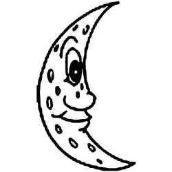 Disegno da colorare: Luna crescente (Natura) #162652 - Pagine da Colorare Stampabili Gratuite