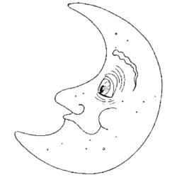 Disegno da colorare: Luna crescente (Natura) #162654 - Pagine da Colorare Stampabili Gratuite
