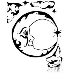 Disegno da colorare: Luna crescente (Natura) #162664 - Pagine da Colorare Stampabili Gratuite