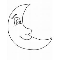 Disegno da colorare: Luna crescente (Natura) #162679 - Pagine da Colorare Stampabili Gratuite