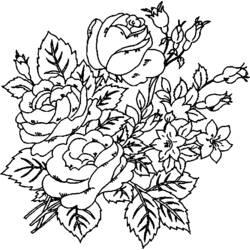 Disegno da colorare: Mazzo di fiori (Natura) #160761 - Pagine da Colorare Stampabili Gratuite