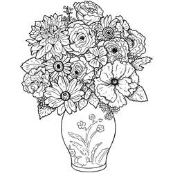 Disegno da colorare: Mazzo di fiori (Natura) #160763 - Pagine da Colorare Stampabili Gratuite